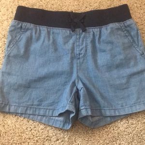 Girls blue shorts with elastic band